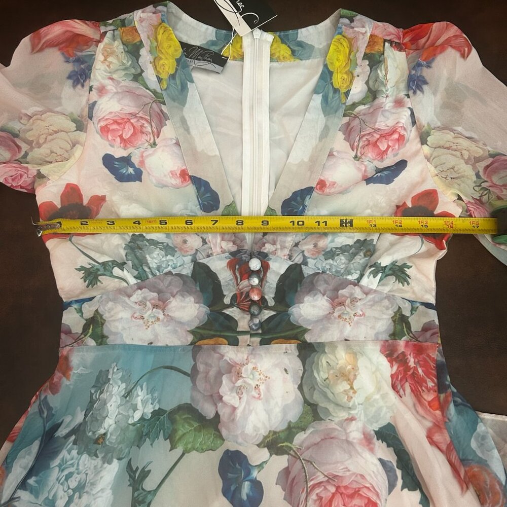 NWT Dalia MacPhee Floral Garden French Country Style Feminine Maxi Dress - Picture 16 of 16